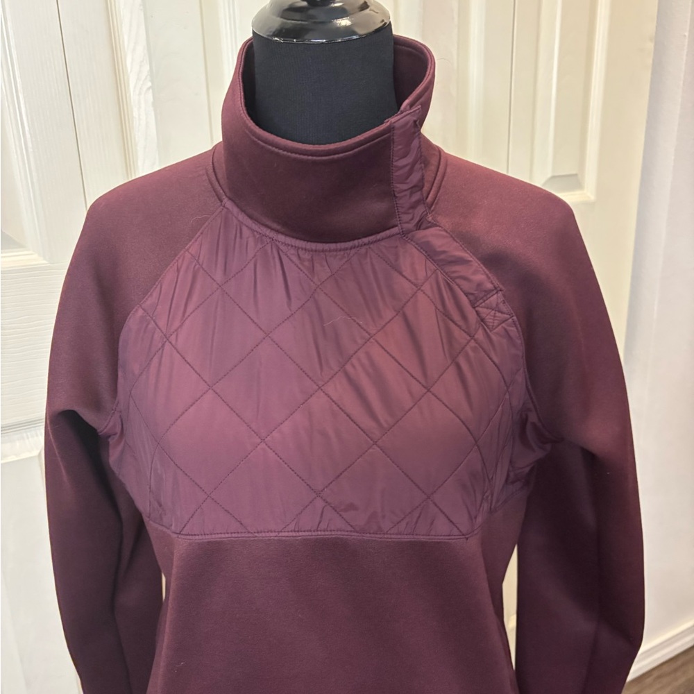 32 Degrees Maroon Quilted Pullover - image 2